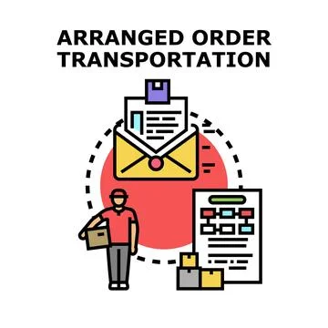 Delivery professional arranging logistics for order transportation Stock Illustration