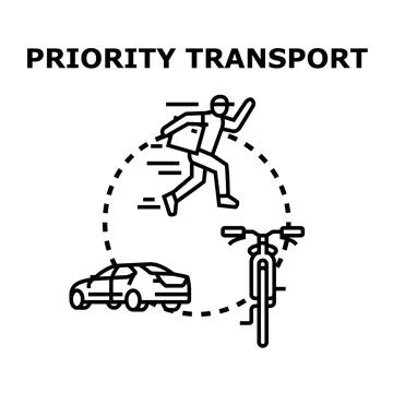 Delivery professional running with package, using various transport options Stock Illustration