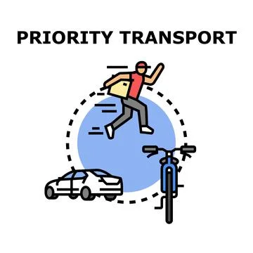 Delivery professional running with package, using various transport options Stock Illustration
