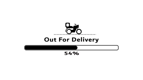 Delivery progress bar loading animation. Vidéo 331755497