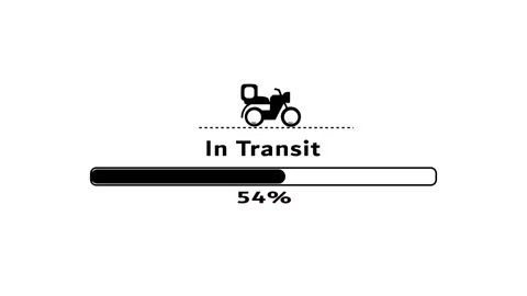 Delivery progress bar loading animation. Vidéo 331755499