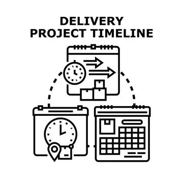 Delivery project timeline management planning concept Stock Illustration