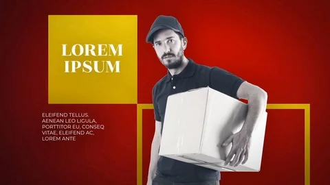 Delivery Promo - Shipping Logistics After Effects stock