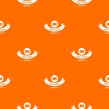 Delivery quality pattern vector orange Illustrazione stock