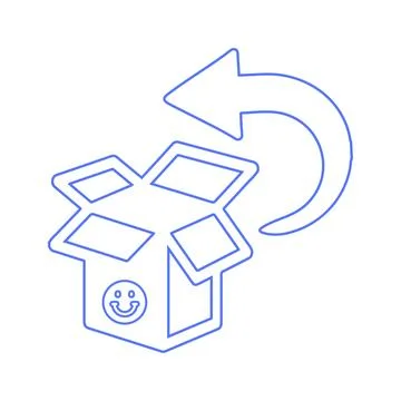 Delivery Return Icon, Parcel Back, Service Send Back Stock-Illustration