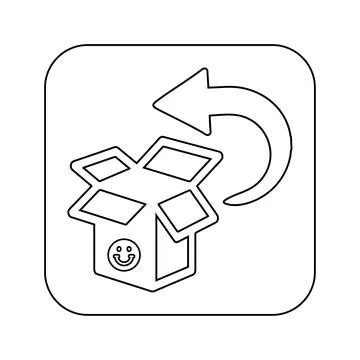 Delivery Return Icon, Parcel Back, Service Send Back Stock Illustration