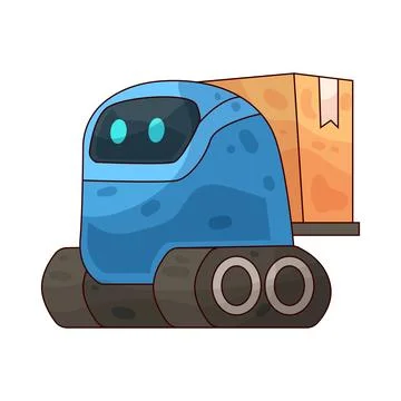 Delivery Robot illustration Stockillustratie