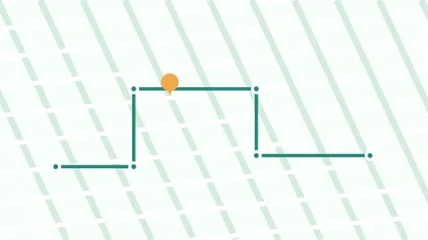 Delivery Route Map Pin Drifting Across Green Grid Pattern Stock Footage 348252606