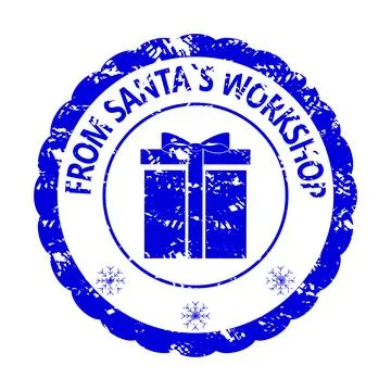 Delivery from santa workshop Stock Illustration