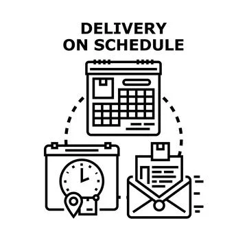Delivery on schedule concept with timely logistics Stock Illustration