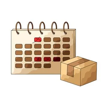 Delivery schedule illustration Stockillustratie