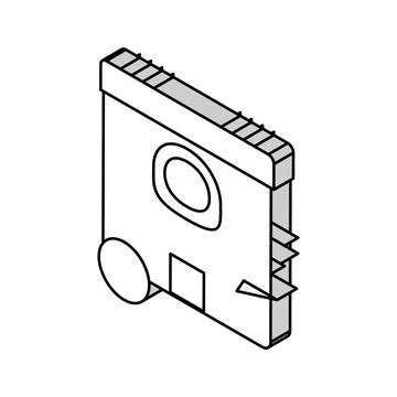 Delivery scheduler autonomous isometric icon vector illustration イラスト素材