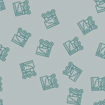 Delivery scheduler autonomous line vector seamless pattern Stock Illustration