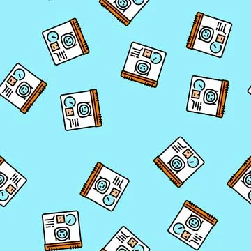 Delivery scheduler autonomous vector seamless pattern Stockillustratie