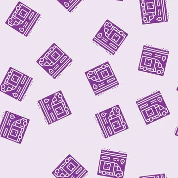 Delivery scheduling logistic manager glyph seamless pattern Stock Illustration
