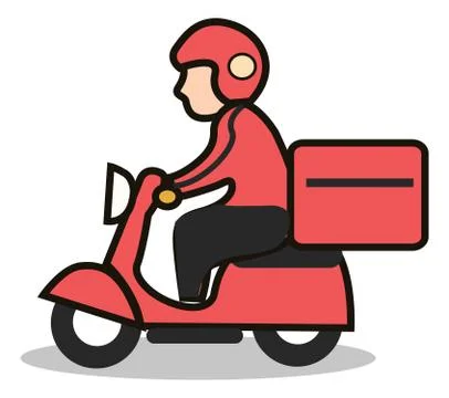 Delivery scooter icon Stock Illustration