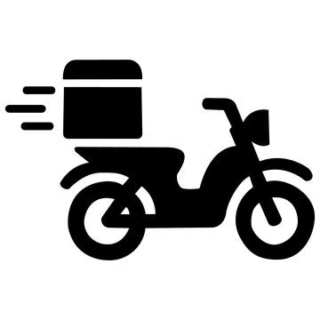 Delivery scooter vector icon Stock Illustration