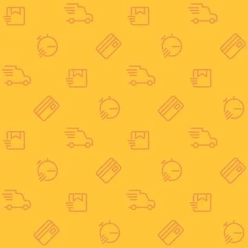 Delivery service abstract seamless pattern Stock Illustration