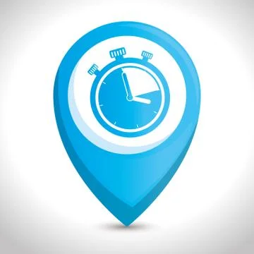 Delivery service with chronometer Illustrazione stock