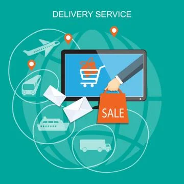 Delivery service concept Stock Illustration