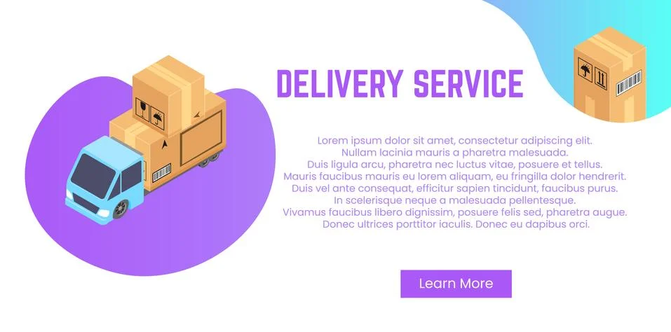 Delivery service concept. Stack of boxes for shipping, relocation. Illustrazione stock