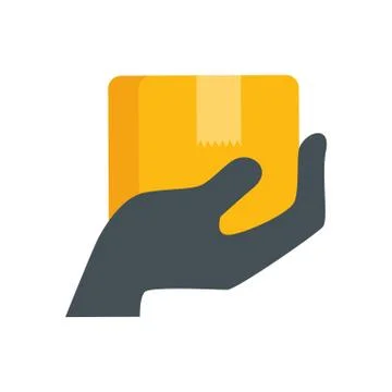 Delivery service hand with box package isolated icon イラスト素材
