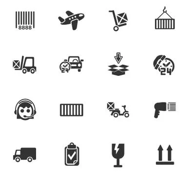 Delivery service icon set Stock-Illustration