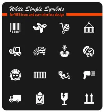 Delivery service icon set Stock-Illustration