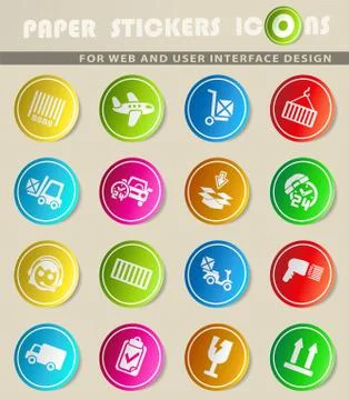 Delivery service icon set Stock-Illustration