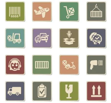 Delivery service icon set Stock-Illustration