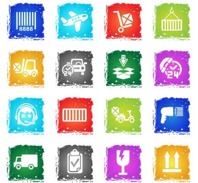 Delivery service icon set Stock-Illustration