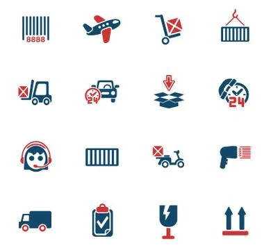 Delivery service icon set Stock-Illustration