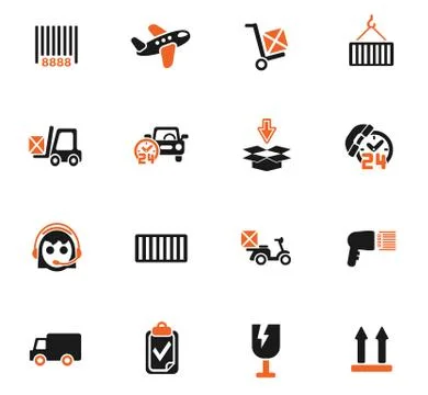 Delivery service icon set Stock-Illustration