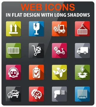Delivery service icon set Stock-Illustration
