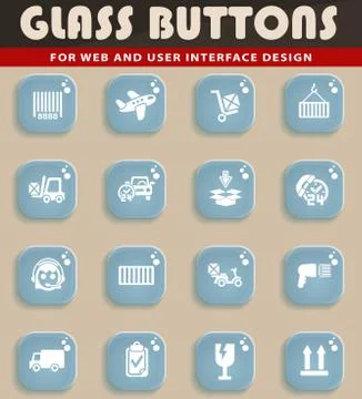Delivery service icon set Stock-Illustration