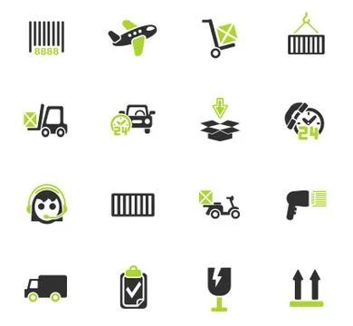 Delivery service icon set Stock-Illustration