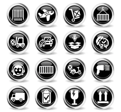 Delivery service icon set Stock-Illustration