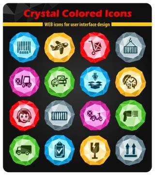 Delivery service icon set Stock-Illustration