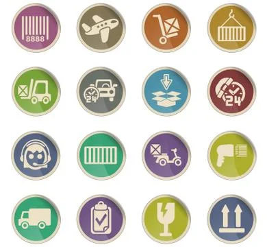 Delivery service icon set Stock-Illustration