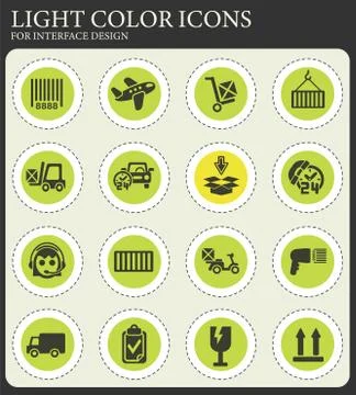 Delivery service icon set Stock-Illustration