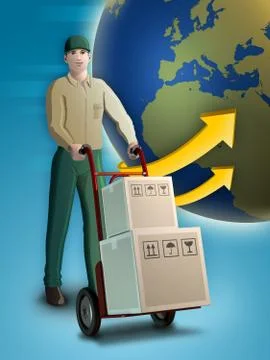 Delivery service Stockillustratie