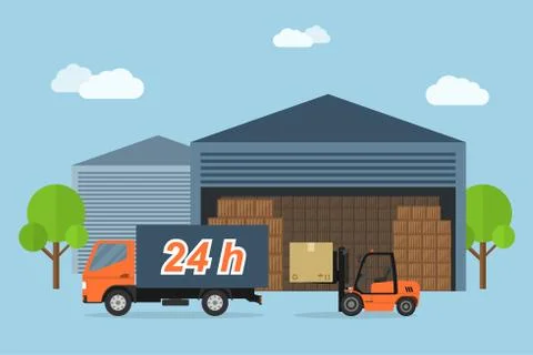 Delivery service Illustrazione stock