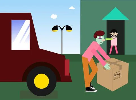 Delivery service illustration Stock Illustration