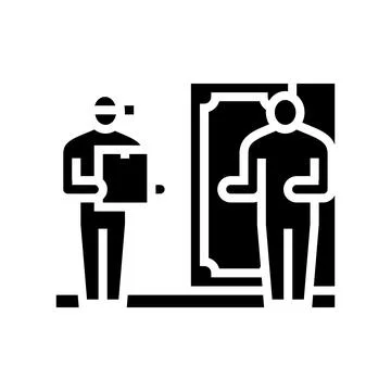 Delivery service of mail post glyph icon vector illustration Illustration