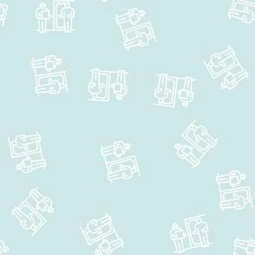 Delivery service of mail post line seamless pattern Illustration