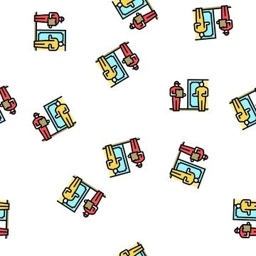 Delivery service of mail post vector seamless pattern Illustration