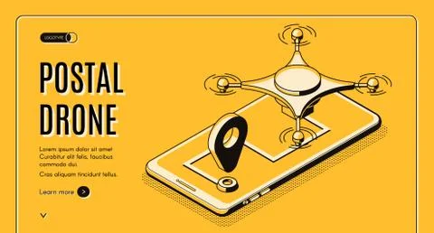 Delivery service mobile app web banner Иллюстрация