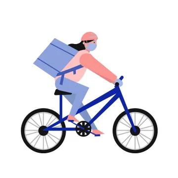 Delivery Service in New Normal Stock Illustration