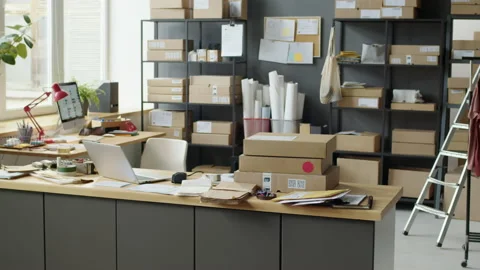 Delivery Service Office Stock Footage 228485884