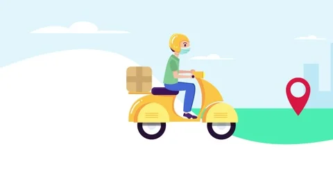 Delivery service , online order tracking, delivery home and office Stock Footage